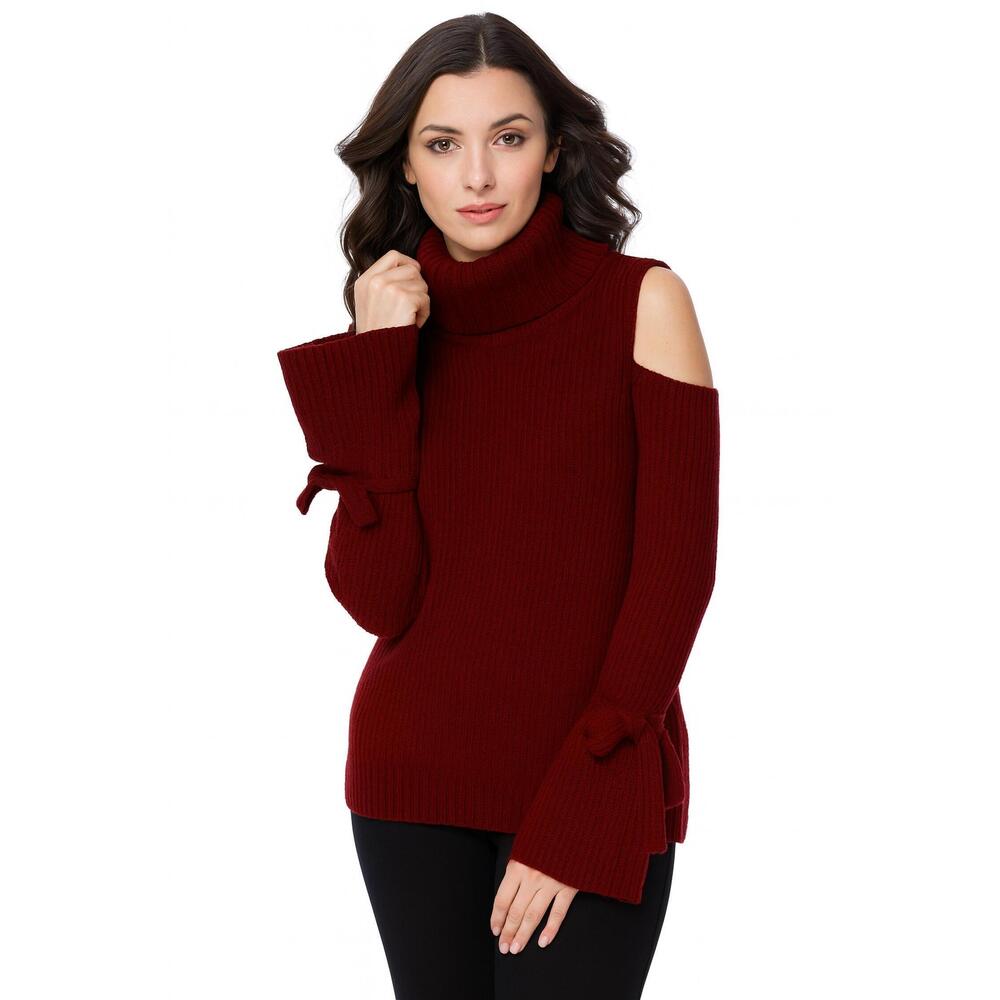 NEW FRENCH KYSS madison bow pullover in wine